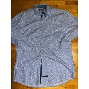 English Laundry Men’s Long Sleeve Button Shirt Blue Size XL